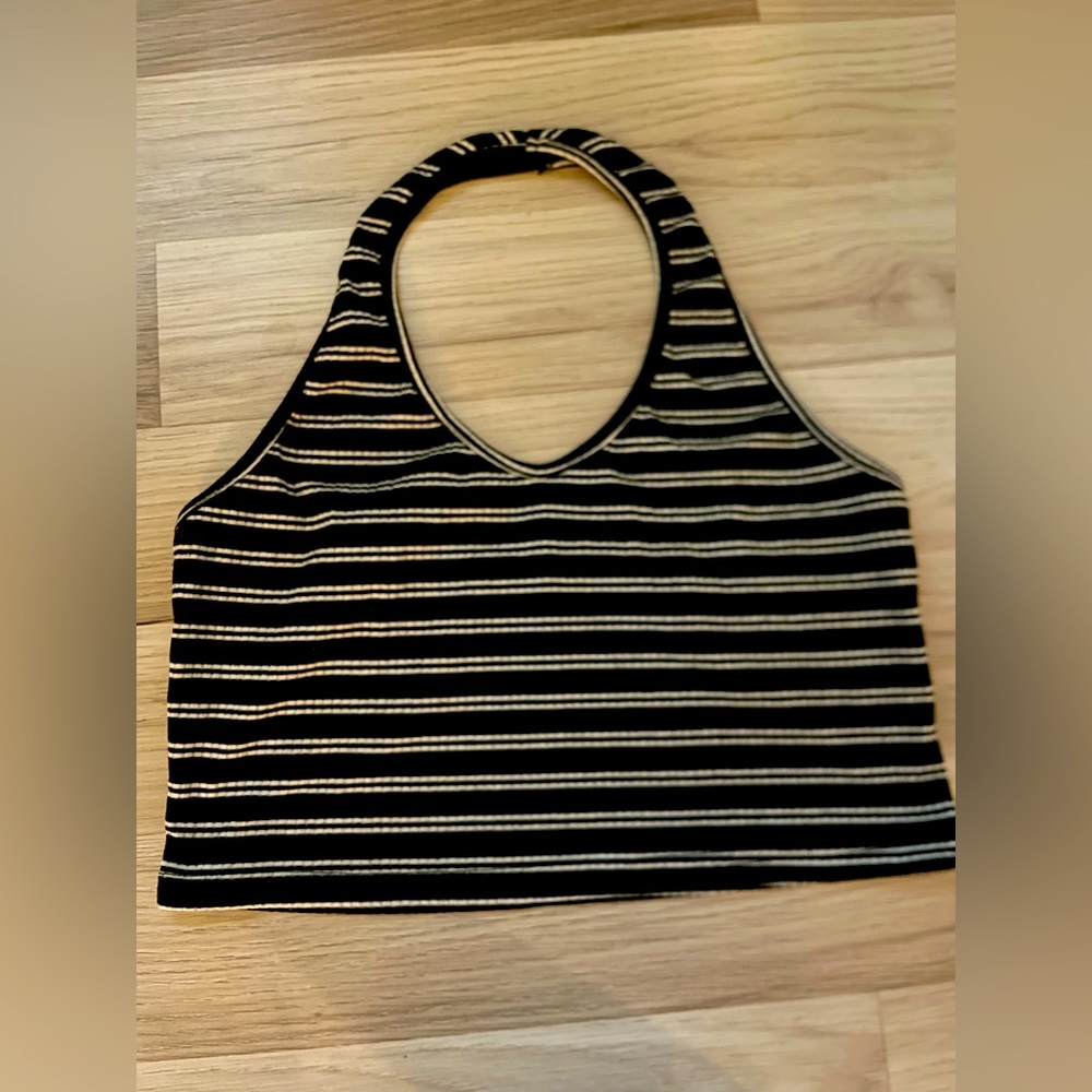 ROMWE cropped striped shirt